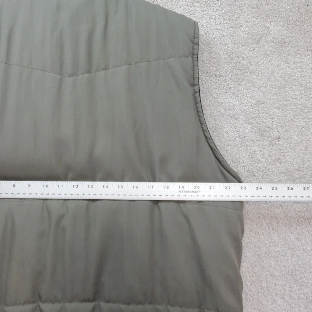 Naturalife Mens‎ Puffer Vest Olive Green Fleece Lined Full Zip Size Medium 9879